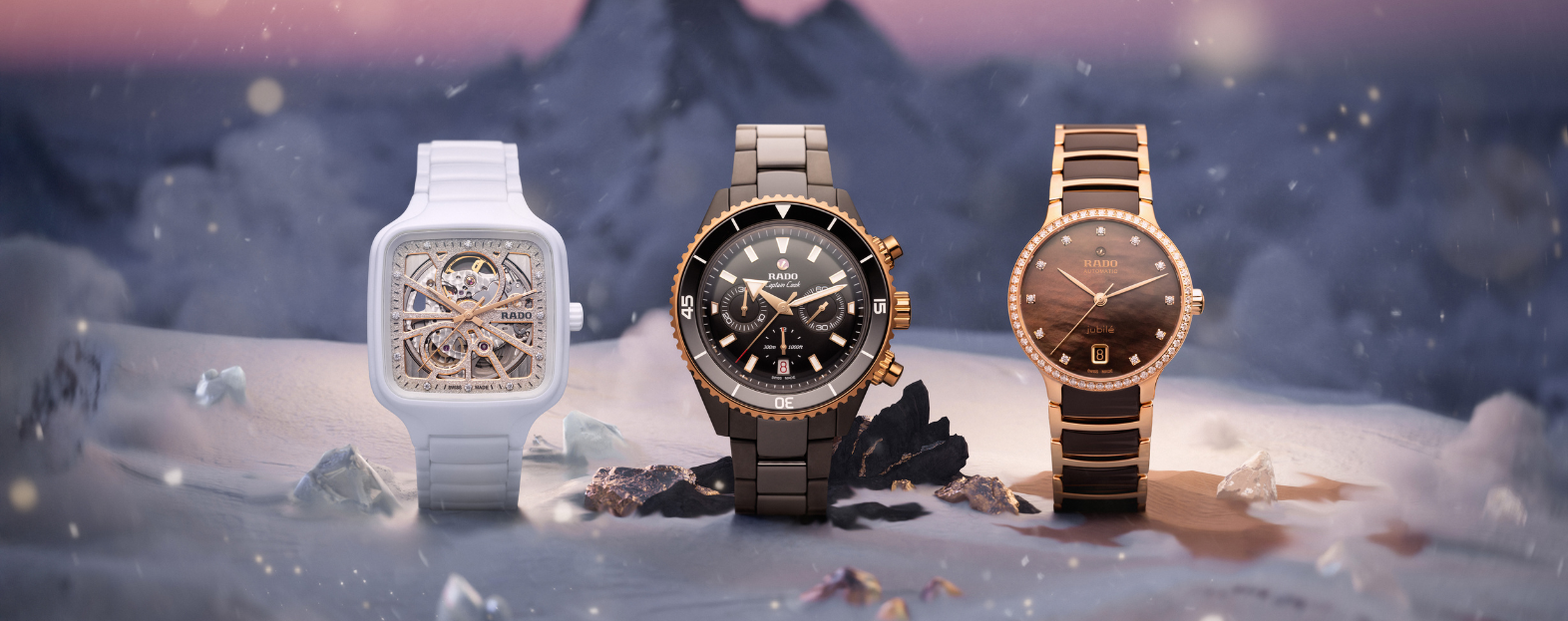 RADO_Trio_R27073722_R32190153_R30230922_Festive_Banner.Webseite.Juwelier.Roth.Ulm