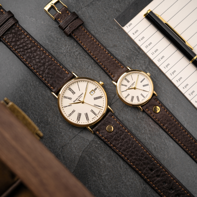 Bruno.Soehnle.Nabucco Stahl (2024)_Pärchen mood.creme.braun.Damen.Herrenuhr.JuwelierRothUlm