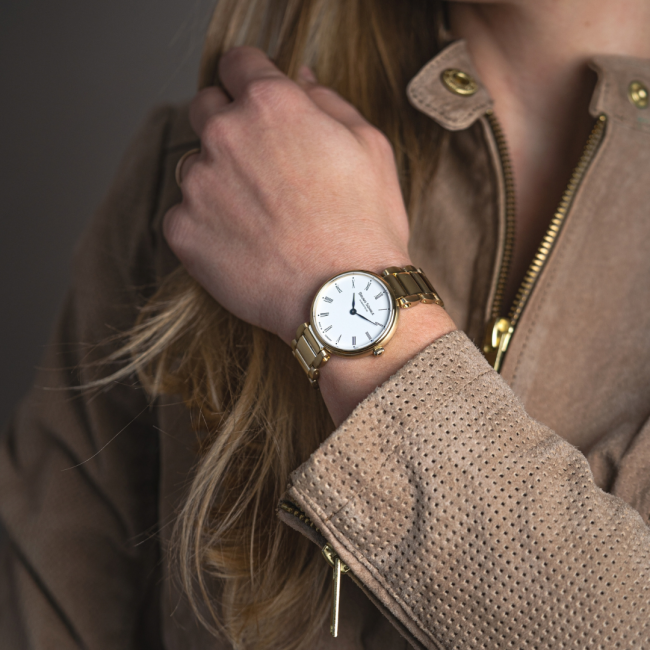 Bruno.Söhnle.Salerno II - 17-33185-972 - Wristshot.Stahl.gold.damenuhr.JuwelierRothUlm