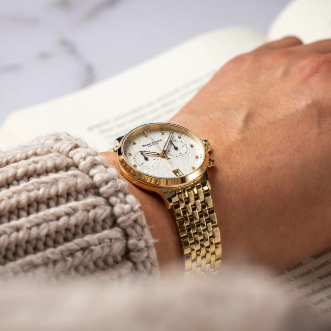 BrunoSoehnle.Damenuhr.Bologna Chronograph - 17-33238-250 - Mood_gelbgold.JuwelierRothUlm