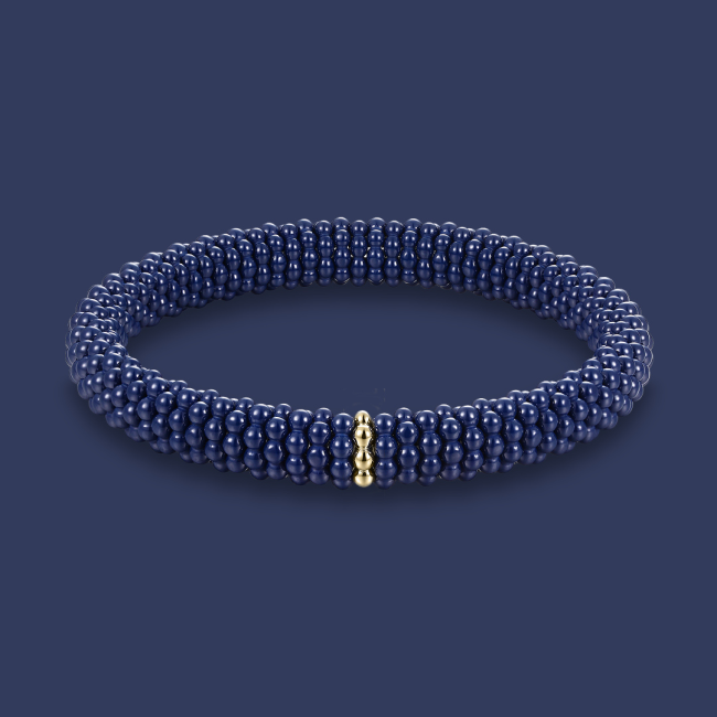 Luis&Freya.Ceramic-Pearls Bracelet.Blue.JuwelierRothUlm