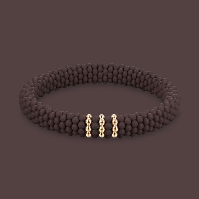 Luis&Freya.Ceramic-Pearls Bracelet.Brown.JuwelierRothUlm