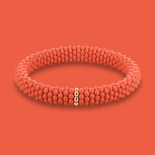 Luis&Freya.Ceramic-Pearls Bracelet.Coral.JuwelierRothUlm