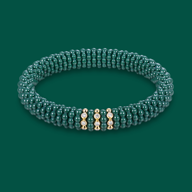 Luis&Freya.Ceramic-Pearls Bracelet.Green.JuwelierRothUlm