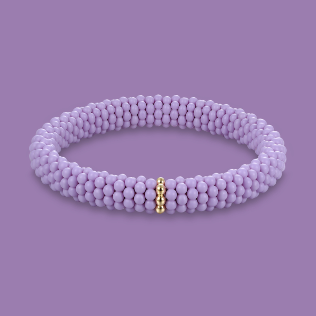 Luis&Freya.Ceramic-Pearls Bracelet.Purple.JuwelierRothUlm