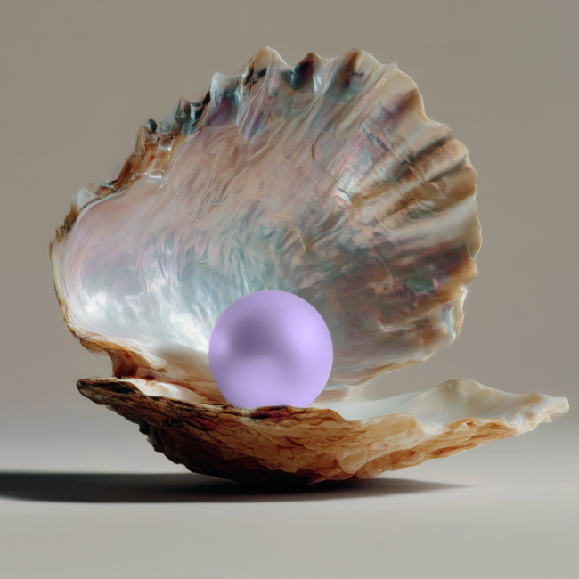 Luis&Freya.Ceramic-Pearls.Shell Bracelet.Purple.JuwelierRothUlm